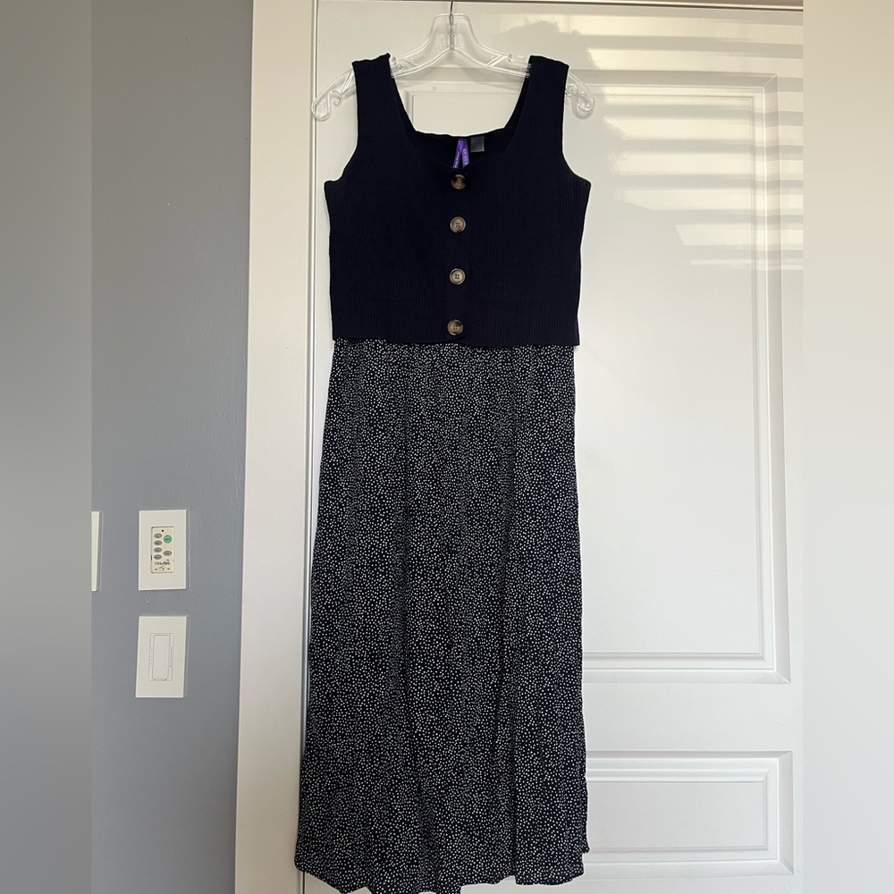 Seraphine Maternity Midi Dress - Navy - Size 14 - Maternity/Nursing Dress